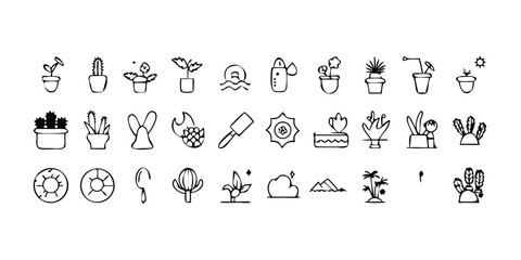 Aufkleber - Mega Set of 27 Cozy Home Doodle Icons Cute Hand Drawn Elements for Interior Design and Comfort Perfect for Vector Graphics on transparent background This