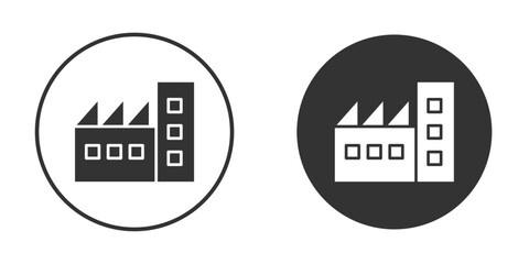 Factory icon design flat silhouette style