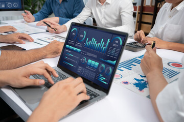 Poster - Business data dashboard provide business intelligence analytic for marketing strategy planning brisk with big data set to analyze customer demands and foreseeing business future