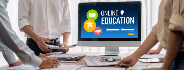 Poster - E-learning website with brisk sofware for student to study online on the internet network