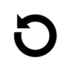 Poster - Circular Arrow Icon Rotating Counterclockwise Representing Refresh Update and Reload in a Simple Graphic