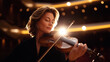 © forenna - A passionate violinist performing in a concert hall