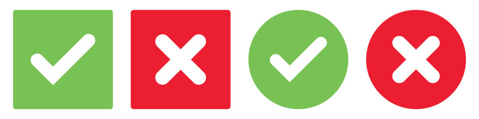 Poster - Check mark and cross mark icons