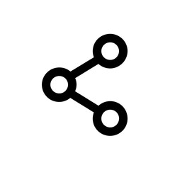 Poster - Black and White Illustration of a Share Icon Graphic Design Connecting People Together