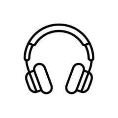 Poster - Over Ear Headphones Icon Design A Modern Minimalist Symbol for Audio Listening and Entertainment