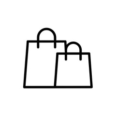 Poster - Two Shopping Bags Illustration Symbolizing Retail Therapy and Consumerism in a Modern Icon