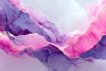 Poster - Colorful abstract design featuring purple and pink flowing textures