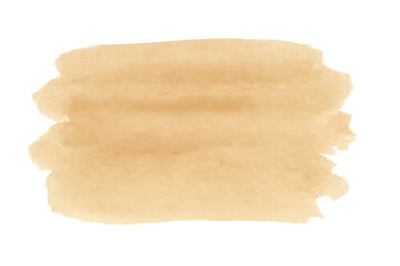 Aufkleber - Soft beige watercolor stain on transparent background, adding a touch of elegance and artistic flair to designs