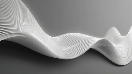 Poster - Abstract elegant background design with grey and white wave lines. Horizontal gray background with wavy lines pattern for business banner, or backdrop. Modern wavy abstract white background
