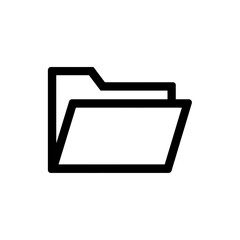Aufkleber - Simple Folder Icon Representing Data Storage and Organization in Digital or Physical Contexts