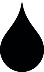 Poster - Simple Black Water Drop Vector Illustration on White Background for Various Design Purposes and Creative Projects with Clean Aesthetic