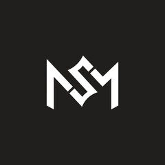Leinwandbilder - MS Letter Logo Design Stylish Vector for Branding and Business Identity.