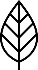 Poster - Simple Black and White Leaf Icon Illustration for Nature Ecology and Environmental Design Projects and Creative Artistic Compositions