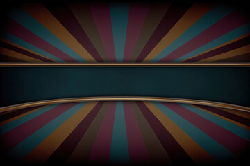 Poster - Colorful radial background with empty space for text and design elements