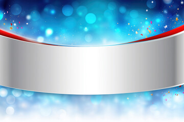 Poster - Colorful background design with blank banner for announcements or promotions