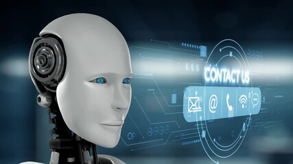 Poster - AI artificial intelligence supports 24-hour customer service with virtual assistants, real-time chat, and intelligent support tools ensuring fast, accurate, and satisfying experiences. Epoch