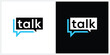 © ZRpro - talk logo design, rectangle sound bubbles graphic vector icon template