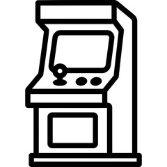 Poster - Arcade cabinet outline icon vector