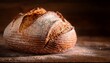© Isla - rustic loaf of sourdough bread with flour dusting crunchy crust detail bakery style presentation soft natural shadow high definition product shot advertising quality