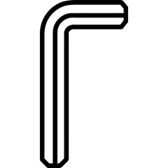 Poster - Hex key outline icon vector