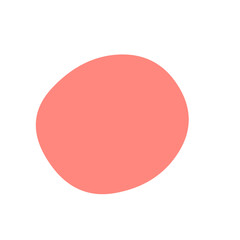 Aufkleber - Abstract graphic element in salmon color for modern design projects and creative artistic compositions use case on transparent background