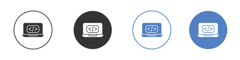 Web Code icon concept. solid style icon designs for website, app, UI.