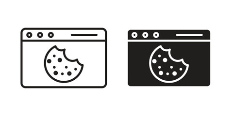 web Cookies icon vector, sign and symbol for design, website or apps elements.