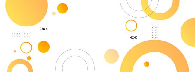 Leinwandbilder - geometric banner background orange and yellow gradient .simple design.abstract shape.modern background.vector