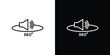 © Natubhai - Surround sound icon vector symbols pack in black and white lines