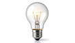 © Aku - Illuminated lightbulb on white background