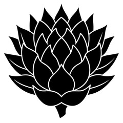 Artichoke vector, a modern artichoke art design, a black vector of an artichoke, a simple artichoke art, an artichoke isolated