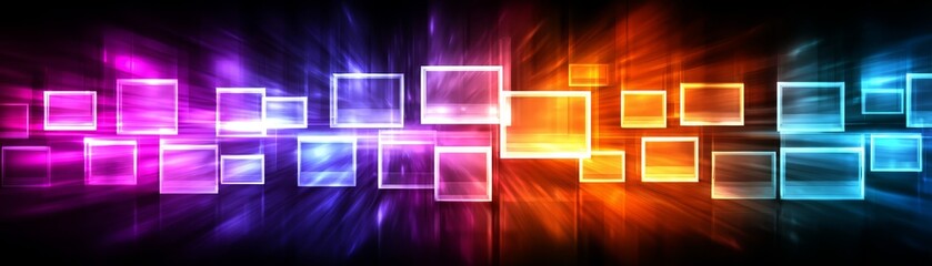 Fototapete - Colorful square patterns, a vibrant abstract background for modern design vivid