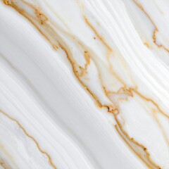 Poster - Marble Texture with Golden Veins on White Stone Pattern Background