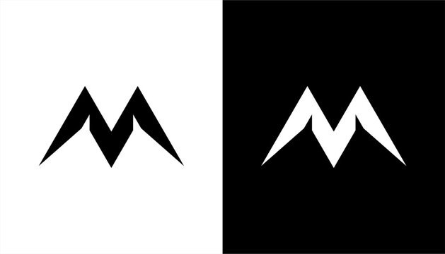 Letter m initial logo design vector, letter m image logo design