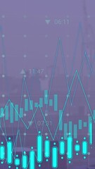 Poster - Animation of multiple digital icons and data processing against aerial view of cityscape