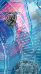 Poster - Animation of data processing and gears over cars