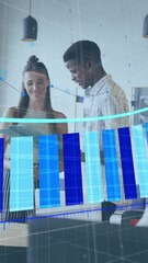Poster - Animation of diagram over diverse colleagues discussing work
