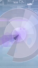Poster - Animation of processing circle and light on scientific graph and data