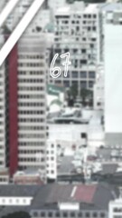 Poster - Animation of statistical data processing against aerial view of cityscape