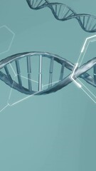 Poster - Animation of scientific data processing over dna strands spinning