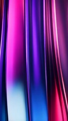 Poster - Abstract flowing iridescent fabric, vibrant colors of pink, purple, blue with smooth texture, background for design.