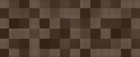 Poster - Seamless checkered pattern set in ash, black, beige colors. vector.
