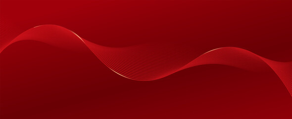 Aufkleber - Abstract background design modern red and gold geometric elements vector illustration. eps 10