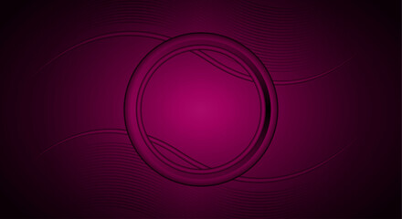 Poster - 3d circular banner background with curve line pattern–Abstract minimal gradient design with vintage effect–Modern vector background–Popular elegant template for decoration, poster, art, futuristic

