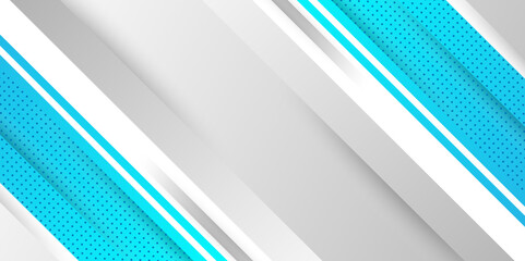 Poster - blue and white banner background with diagonal stripes design. modern futuristic subtle abstract background. Modern gray abstract vector long banner background. Futuristic technology concept graphic.