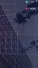 Poster - Animation of multiple graphs and trading boards over low angle view of tree and building