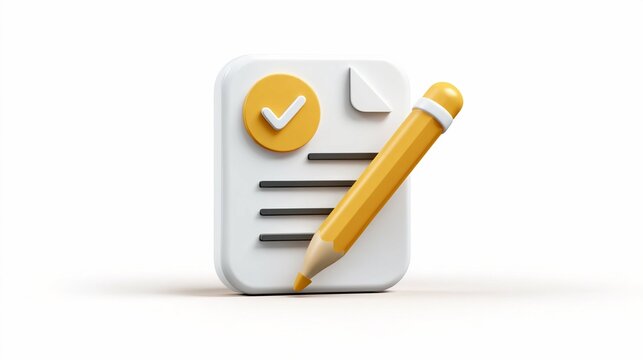 3D Checklist Icon: Complete Your Tasks!