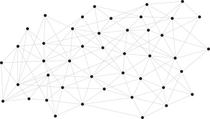 Fototapete - Plexus futuristic technology network connection isolated on transparent background
