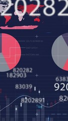 Poster - Animation of financial data processing over dark background