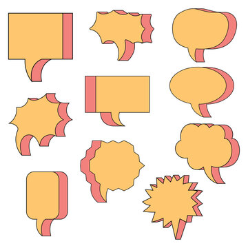 Retro Speech Bubble Cartoon Illustration